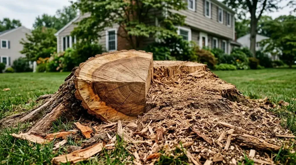 Stump grinding vs stump removal on a Connecticut property